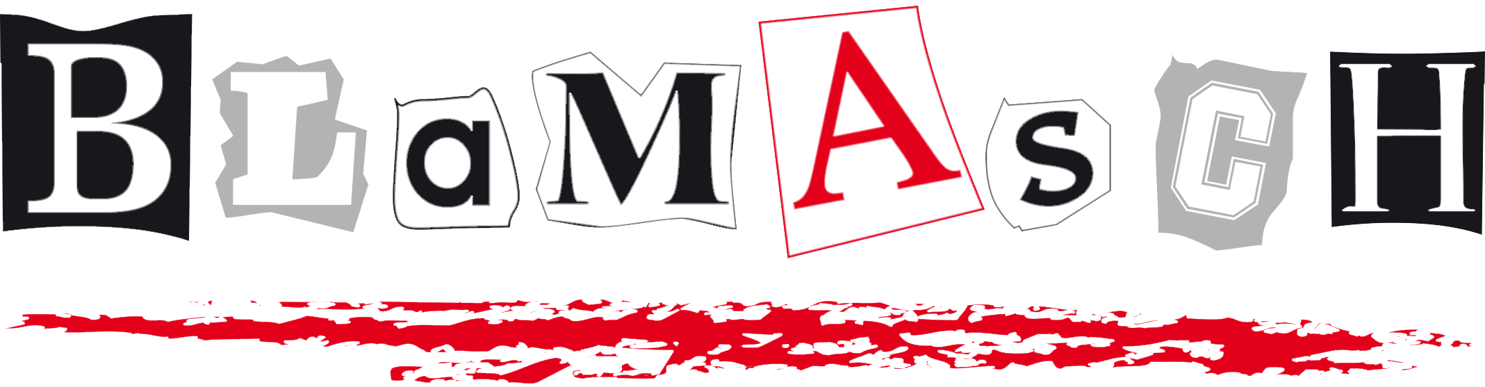 Schriftzug mit den Buchstaben der Band BLAMASCH